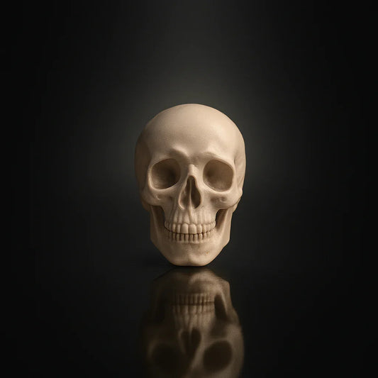 <Design> guitar headstock skull charm on <electric/acoustic> — HeadSnaps UK
