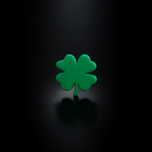 <Design> guitar headstock 4 leafed clover charm on <electric/acoustic> — HeadSnaps UK