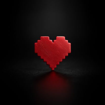 <Design> guitar headstock heart charm on <electric/acoustic> — HeadSnaps UK