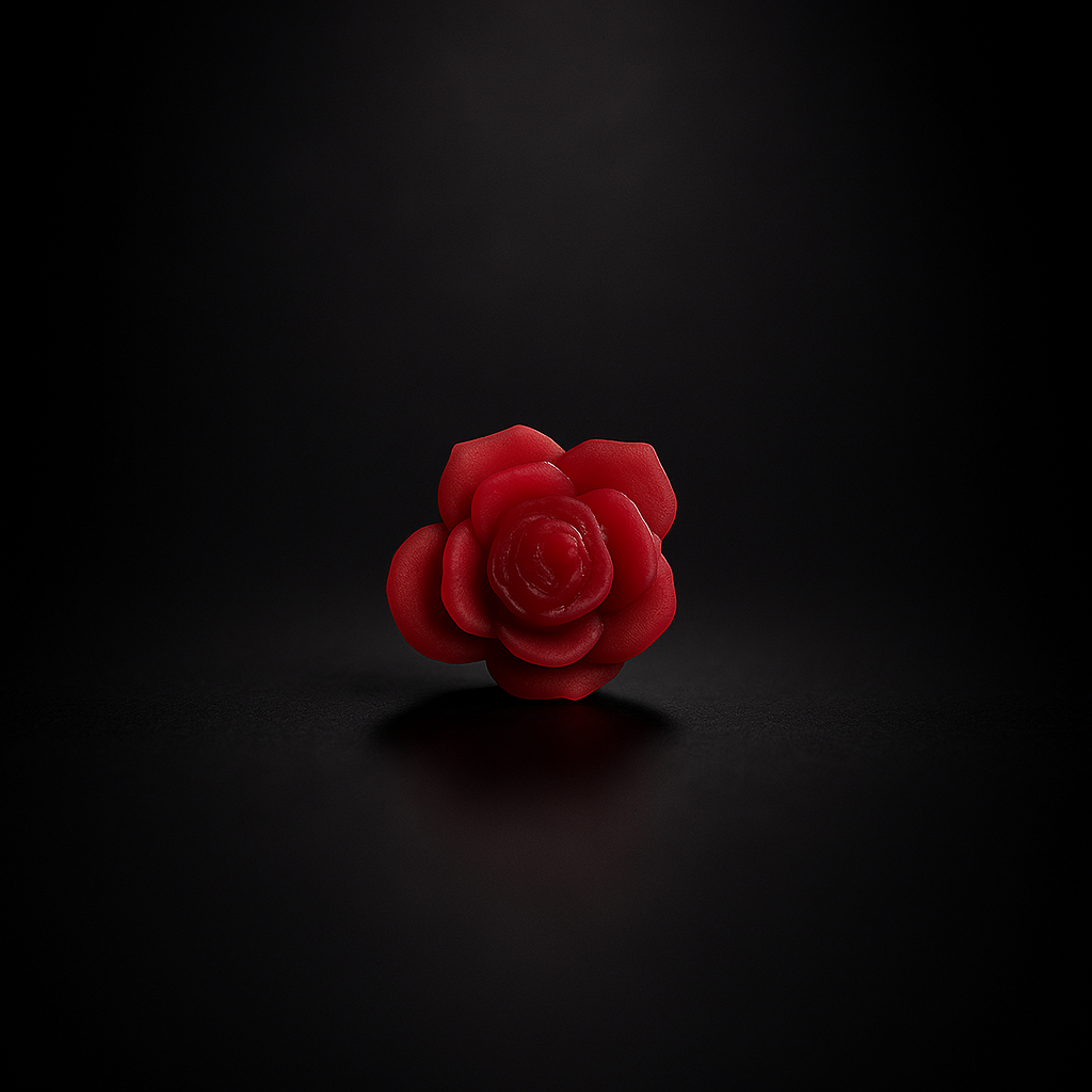 <Design> guitar headstock rose charm on <electric/acoustic> — HeadSnaps UK